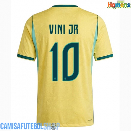 Camisa de time de futebol Brasil Vinicius Junior #10 Replicas 1º Equipamento Mundo 2026 Manga Curta